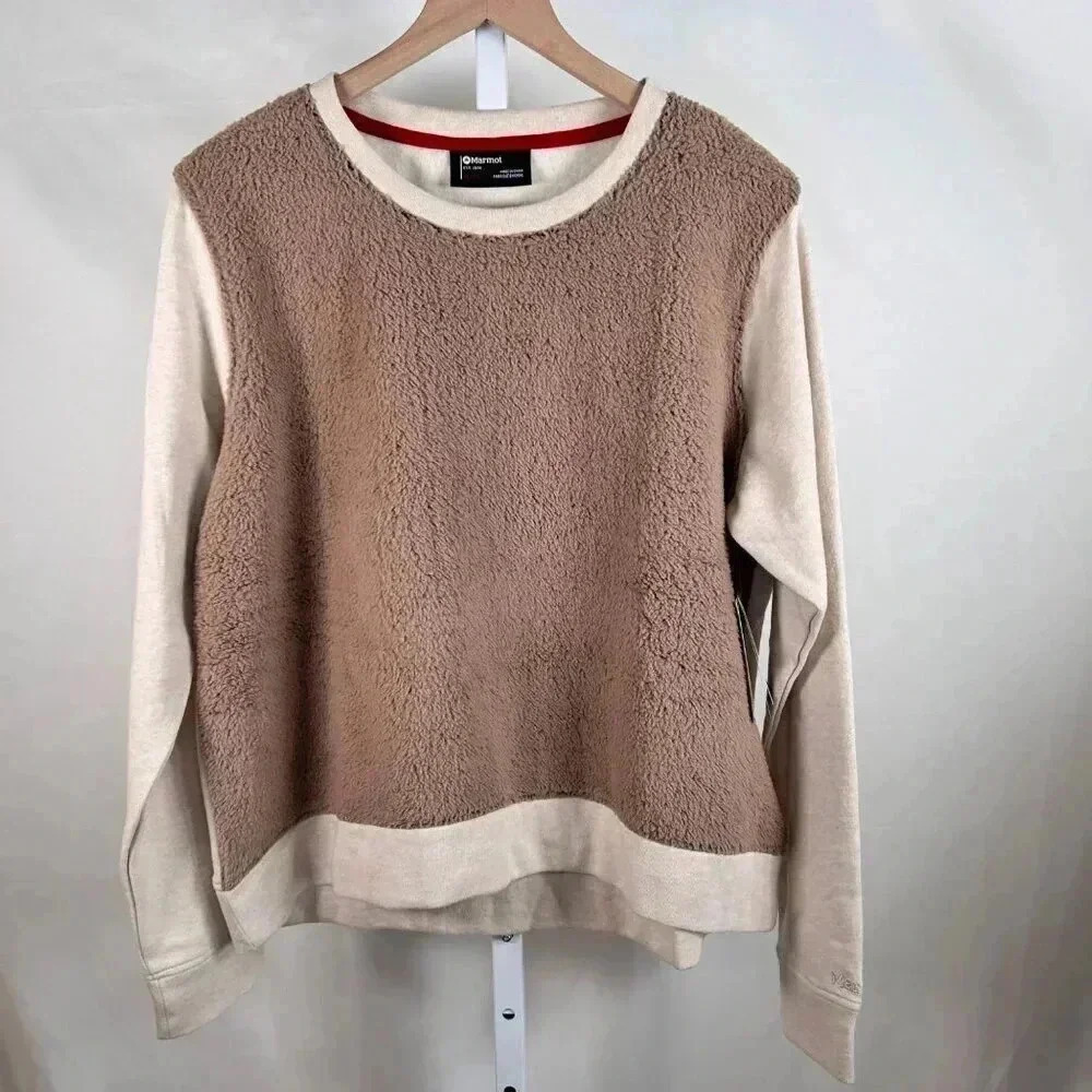 Marmot CN Sherpa Sweatshirt Size XL Papyrus Heather Sea Salt Outdoors Hiking